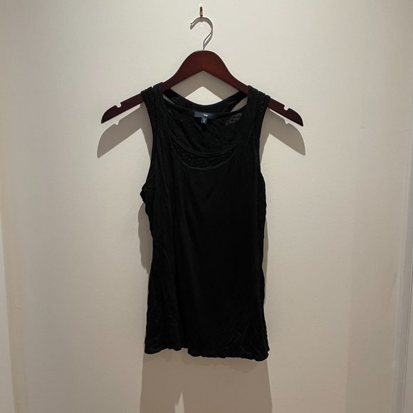 Bundle of Two Vintage Gap Sequin Racerback Tank Top XS (NWT Grey and Black) - Picture 5 of 7